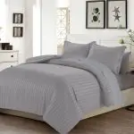 كفر مفروشات سرير قطني مخلوط مقاس دبل – اشترِ 1 واحصل على 2 مجانًا بـ 3 ألوان مختلفة (رصاصي، بيج، أبيض)